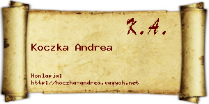 Koczka Andrea névjegykártya