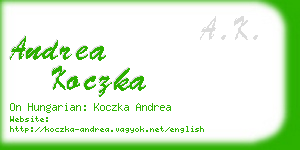 andrea koczka business card